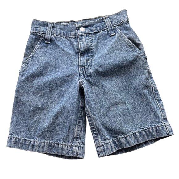 Vintage Levi's Red Tab Light Wash Carpenter Denim Jean Shorts 5 - Picture 1 of 8